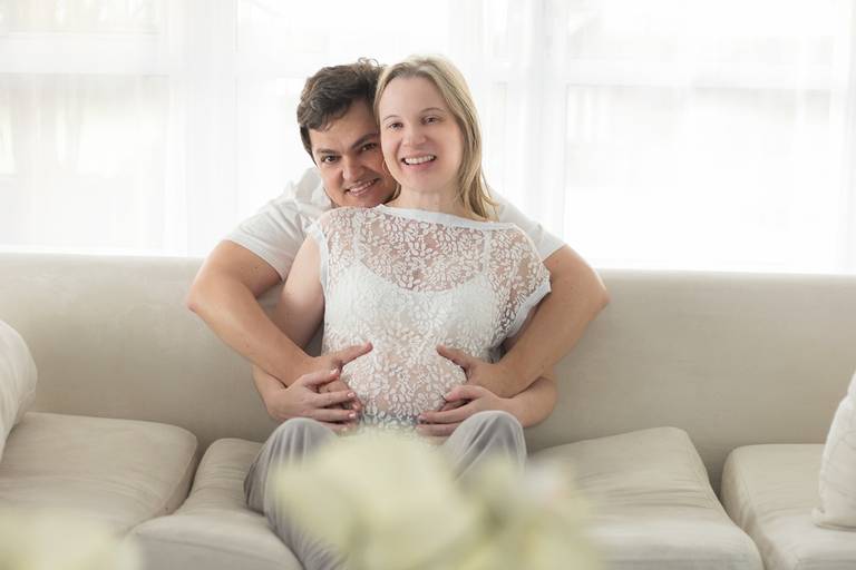 fotografia gestante com marido