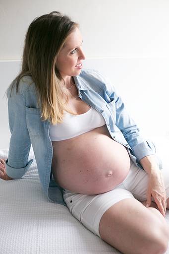 ensaio gestante na casa 