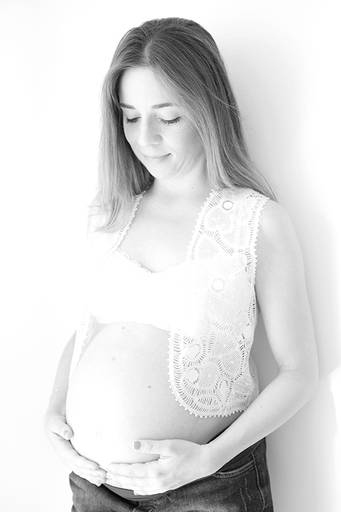  gestante preto e branco