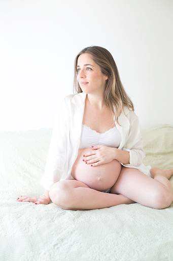 ensaio gestante em casa