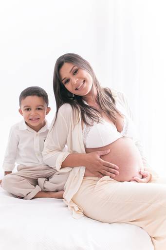 ensaio gestante com filho