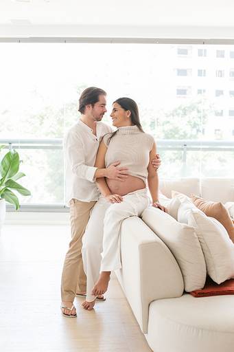 ensaio gestante em casa 