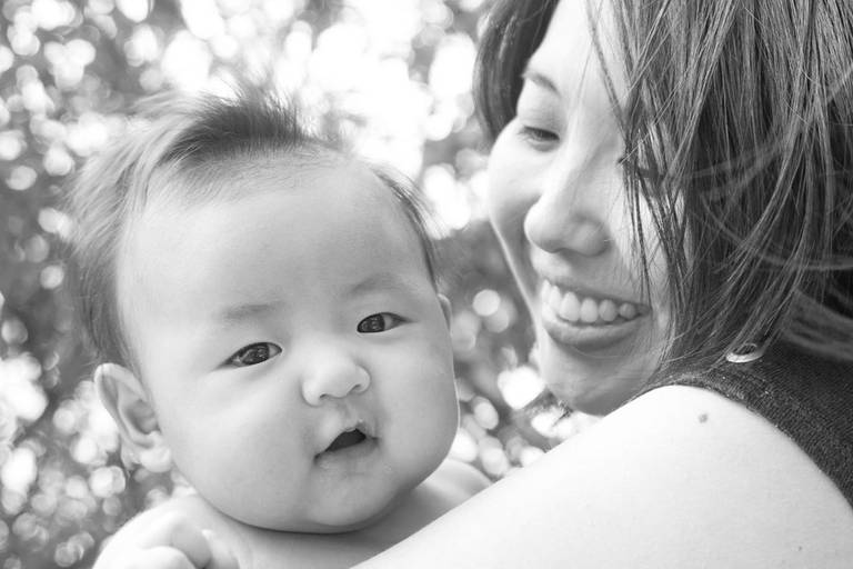 ensaio bebe com mãe