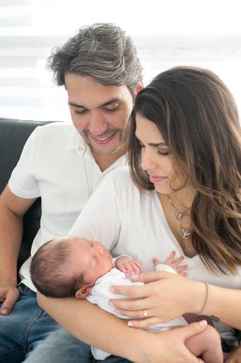 fotografia de família em casa