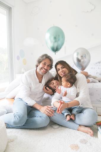 ensaio de familia em casa