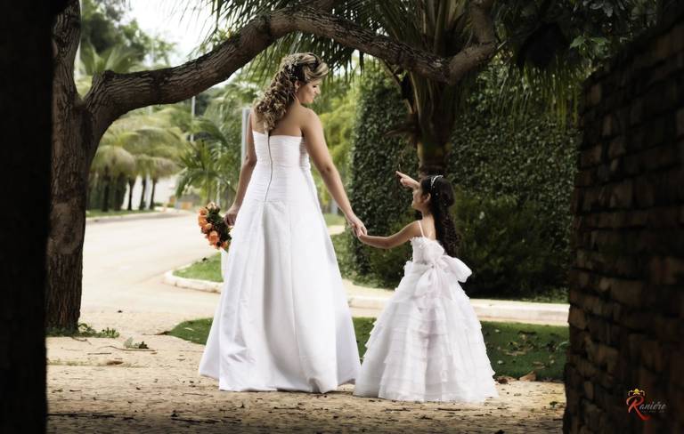 previa noiva com filha