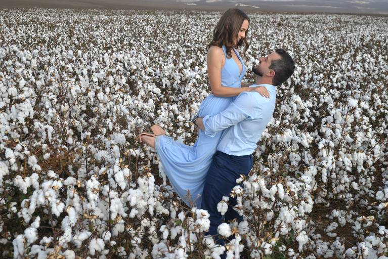 Pre wedding no capo de Algodão