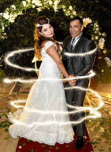 #casamento-ensaio com  fogos indor
