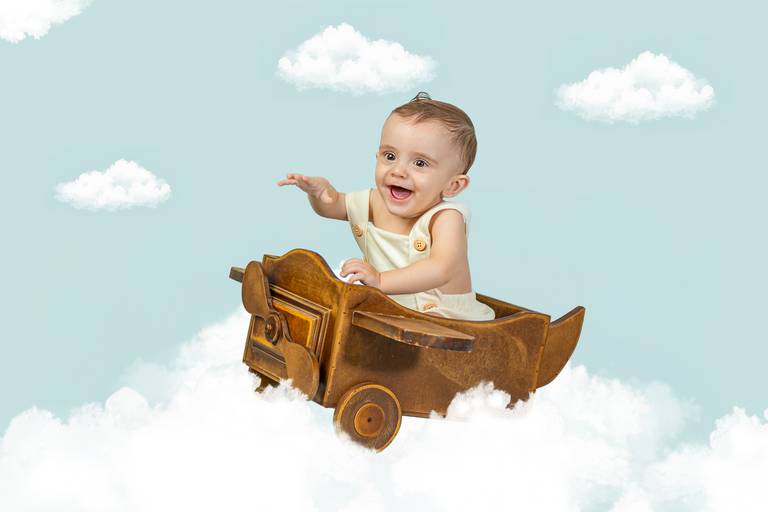 Ensaio de acompanhamento infantil - ensaio de 9 meses - ensaio aviador