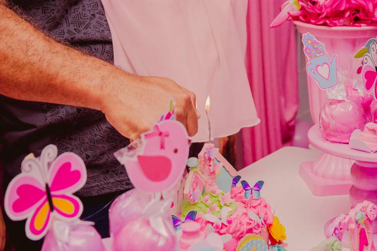 Festa de um ano com o tema jardim encantado São Paulo, SP - Evelyn Taynara Ph
