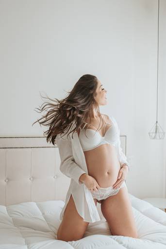 Ensaio gestante em casa