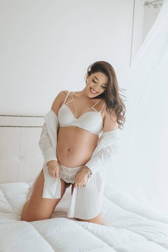 Ensaio gestante em casa