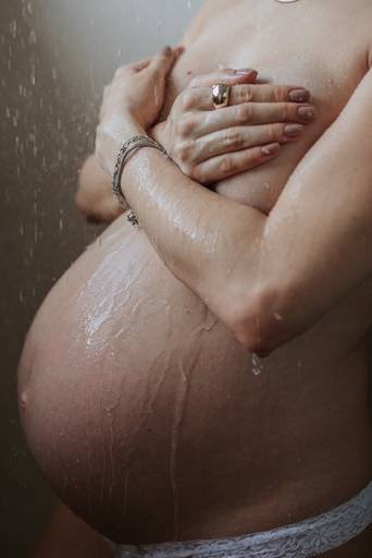 Ensaio gestante em casa