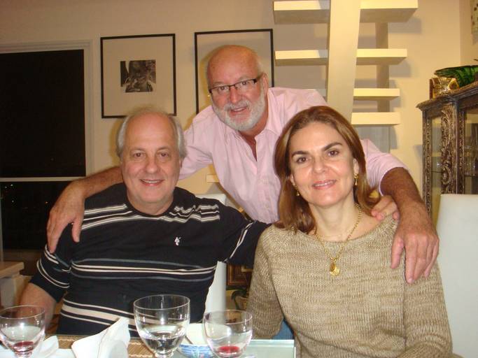 Jantar com meu primo Angelo Sartori  em seu apartamento em São Paulo em 2012.