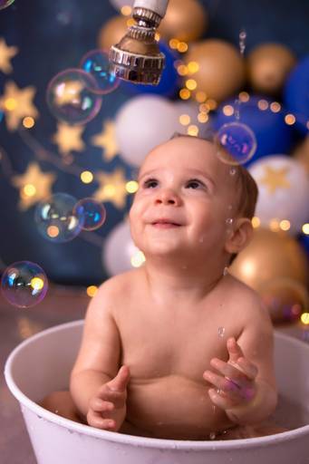 splash com bolinhas de sabão