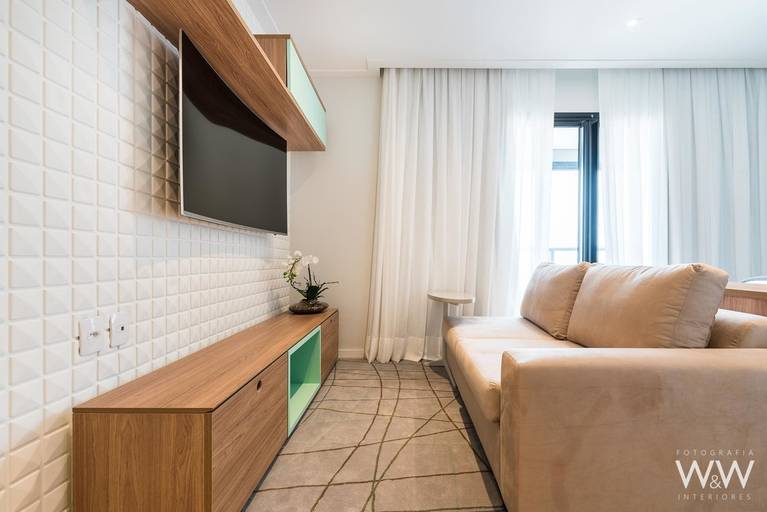 sala de tv/estar living apartamento são paulo wewfotografia interiores cw arquitetura
