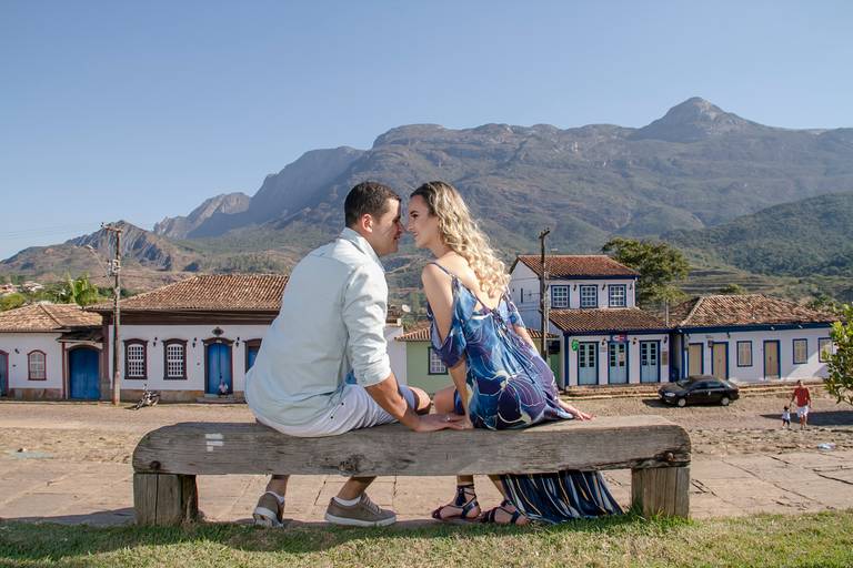 Pré-Wedding Talitha e Luiz Catas Altas Minas Gerais, Vista parcial do Centro de Catas Altas