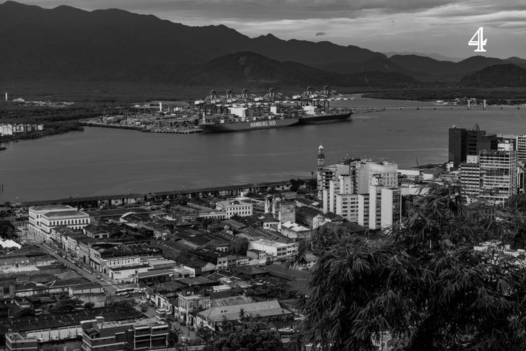 Porto de Santos -Vista do Morro do Pacheco