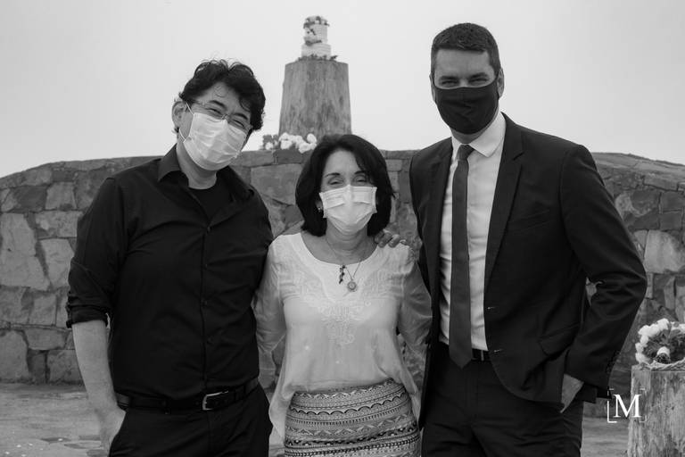 Lauro Maeda, Patrícia Lima e Raphael Faraco no Elopement nas Nuvens Rio do Rastro Eco Resort Noivos no Topo do Rio do Rastro Eco Resort Elopement nas Nuvens InComum Eventos