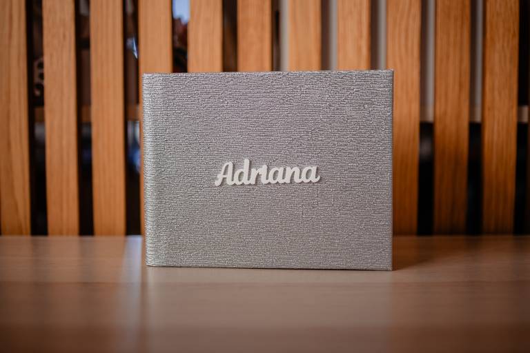 Álbum 15x20 com gravação em acrilico branco