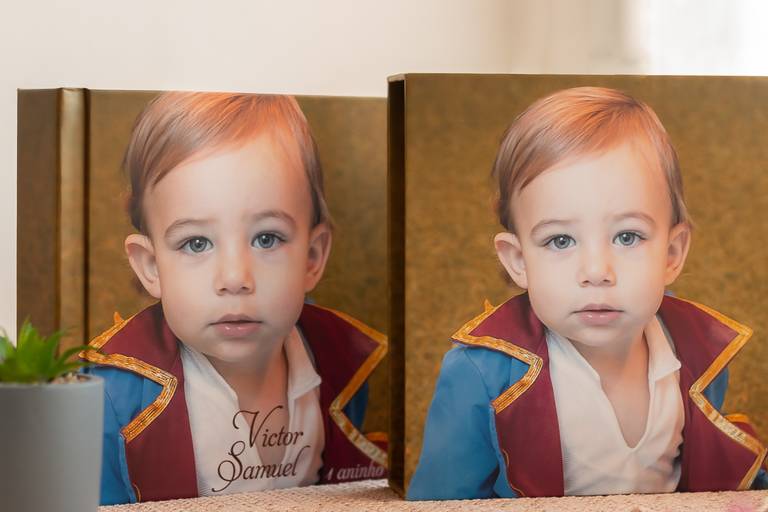 álbum e luva fotográfica