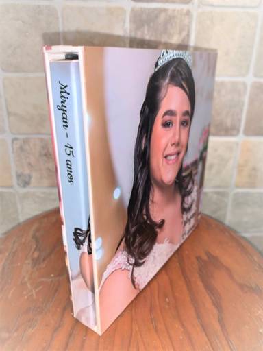 álbum com luva fotográfica de 15 anos