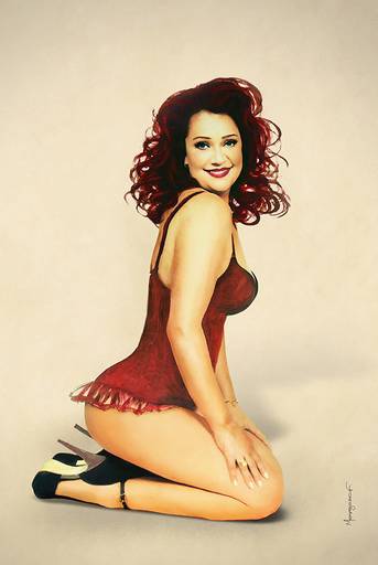 Pinup Girl Marcia Maschio by Morgana Festugato