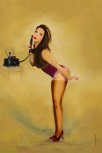 Pinup Girl Silvani Hincklel  by Morgana Festugato