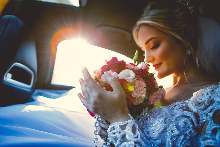 Chegada da noiva na igreja