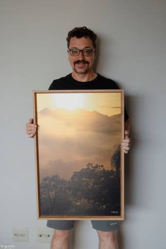 Quadro impresso na madeira