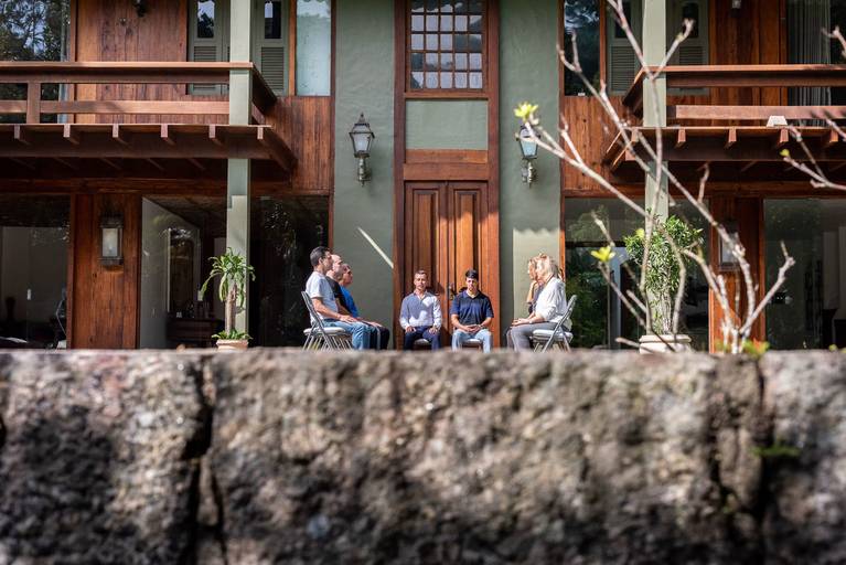Fotografia profissional de ambiente realizada no centro de meditação e redução do estresse midfulneess sede Rio de Janeiro