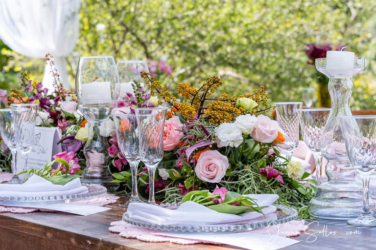 Fotografia de Casamento - Idéias para Decoração de Casamento de Dia e ao Ar Livre. As Flores Naturais, as suculentas e os tons de marsala e rosa foram as escolhas da Noiva para esse Casamento Romântico. Imagens da Fotógrafa de Casamento Jaque Salles 