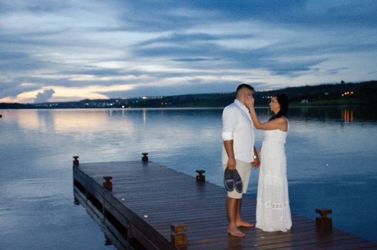 veja que cores no céu
