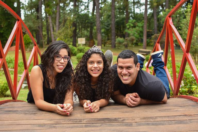 Ensaio família  Jardim Botânico DF Jardim Japonês na ponte