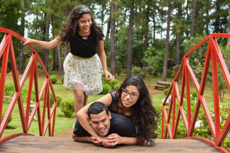 Ensaio família  Jardim Botânico DF Jardim Japonês na ponte