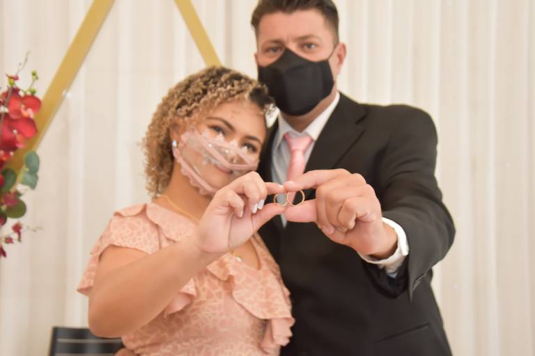 Fotos na sala especial de casamento Cartório Colorado