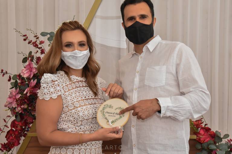 Hora da foto na sala  especial para casamento Cartório