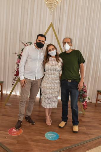 Hora da foto na sala  especial para casamento Cartório