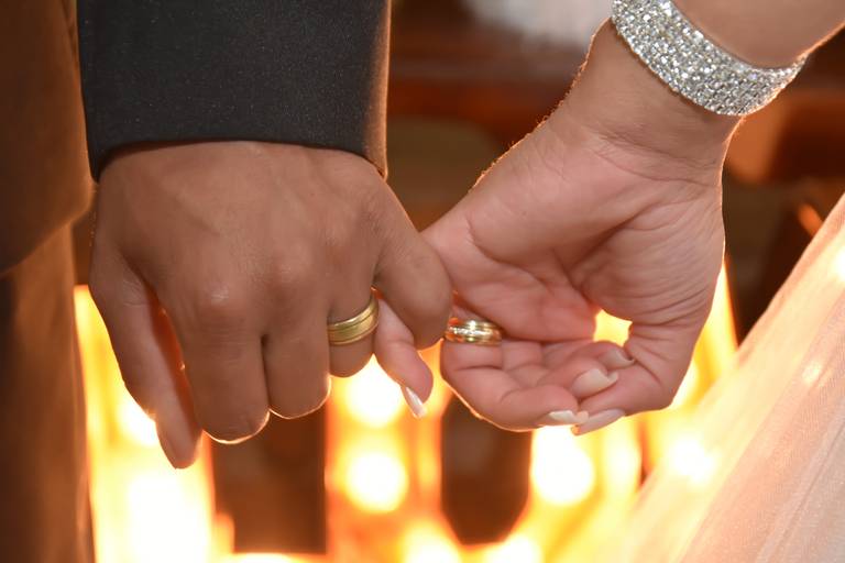 As alianças  de casamento