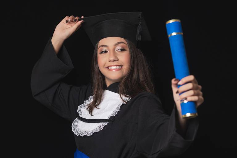 Ensaio de formatura em estúdio Movel