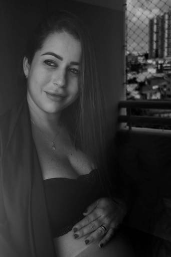 Fotógrafa Ensaio gestante lingerie em casa Santo André SP