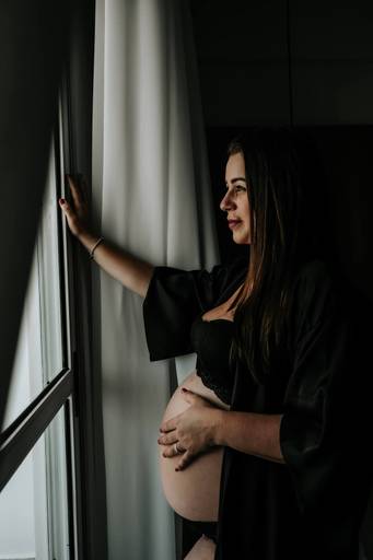Fotógrafa Ensaio gestante natural em casa Santo André SP