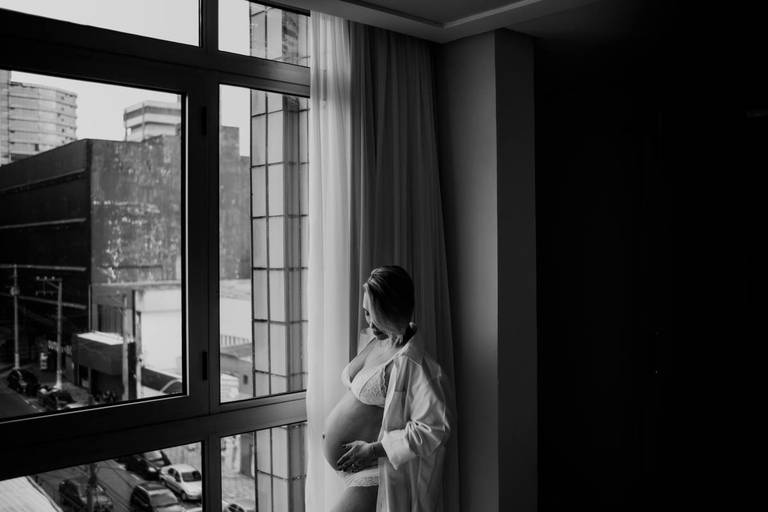 Fotógrafa Ensaio gestante natural em casa Santo André SP