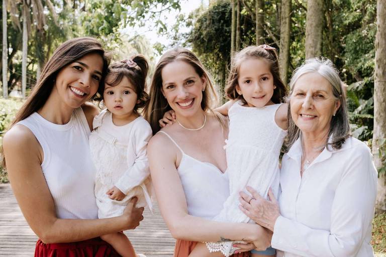 Ensaio fotográfico natural avós e netos Jardim Botânico São Paulo