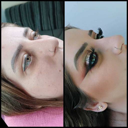 Antes e depois maquiagem profissional