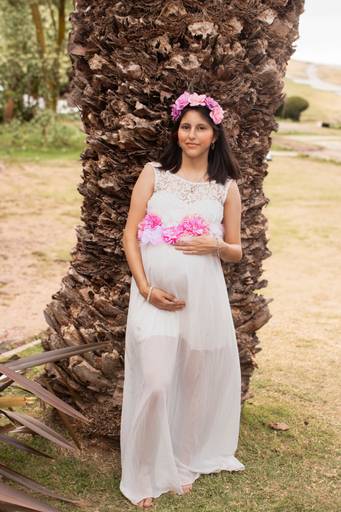 embarazada en exterior