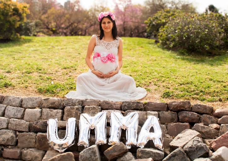embarazada en exterior