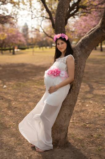 embarazada en exterior