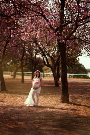 embarazada en exterior