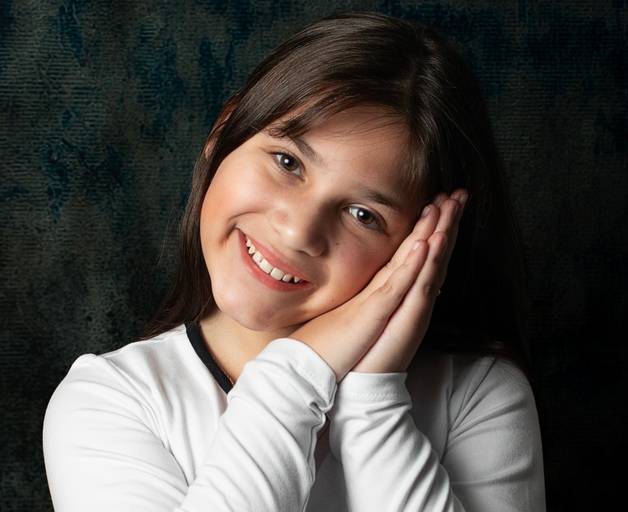 Retrato primer plano de niña fine art